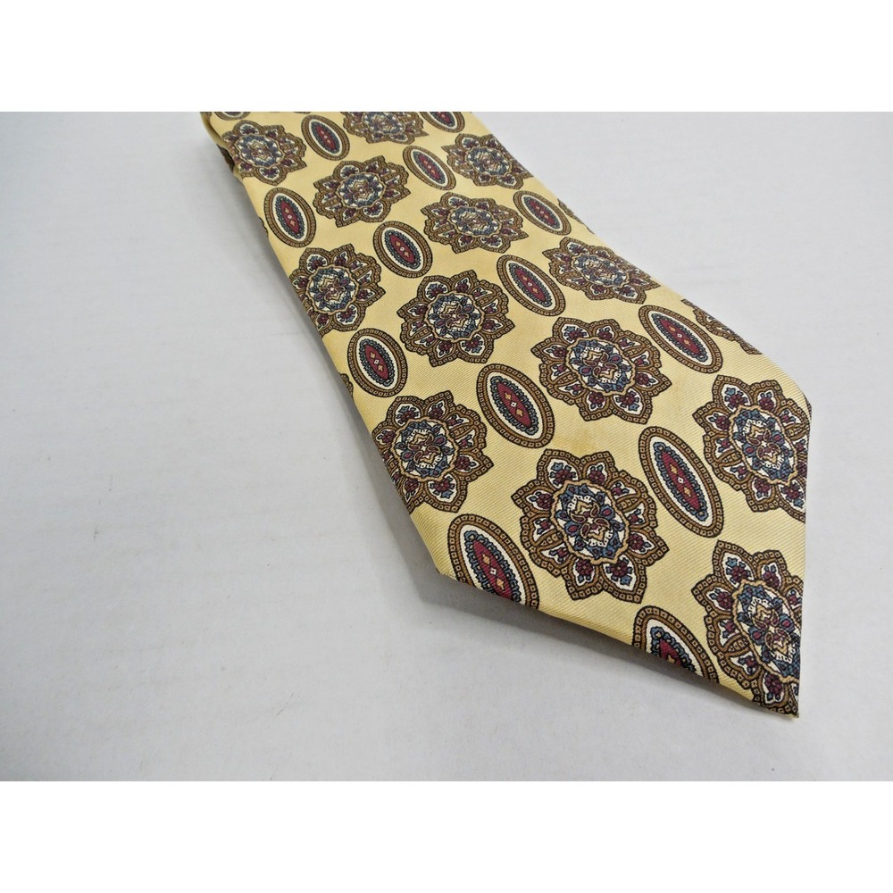 Christian Dior Monsieur Men's Necktie All Silk Geometric/Floral  58" x 3.75"
